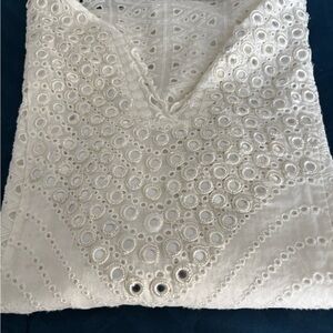 Chico's White Embroidered Fabric with Mirrored Accent.